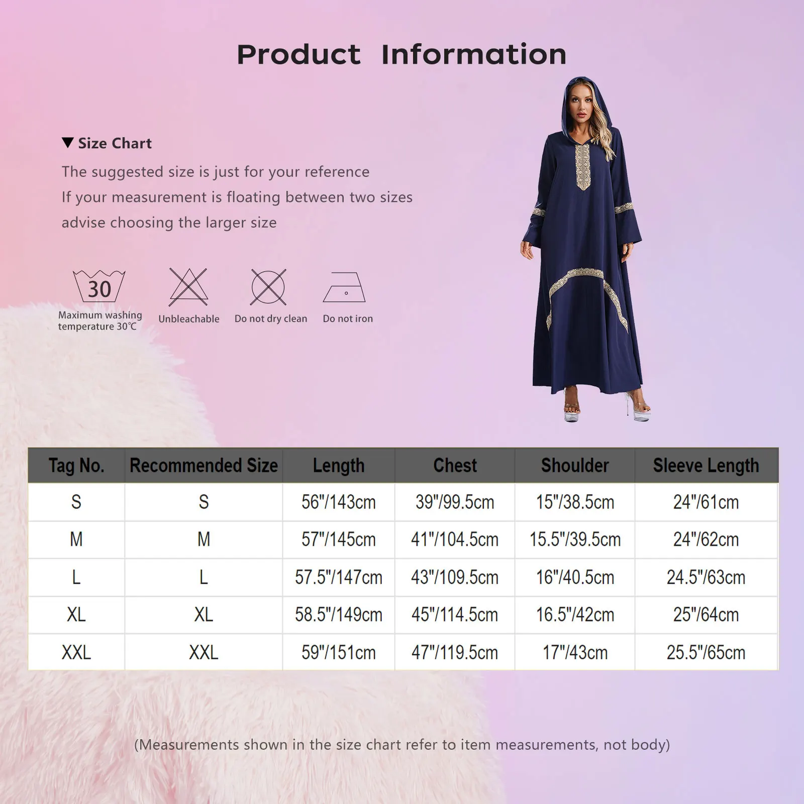 Женское мистическое мусульманское платье Абая с капюшоном и длинным рукавом