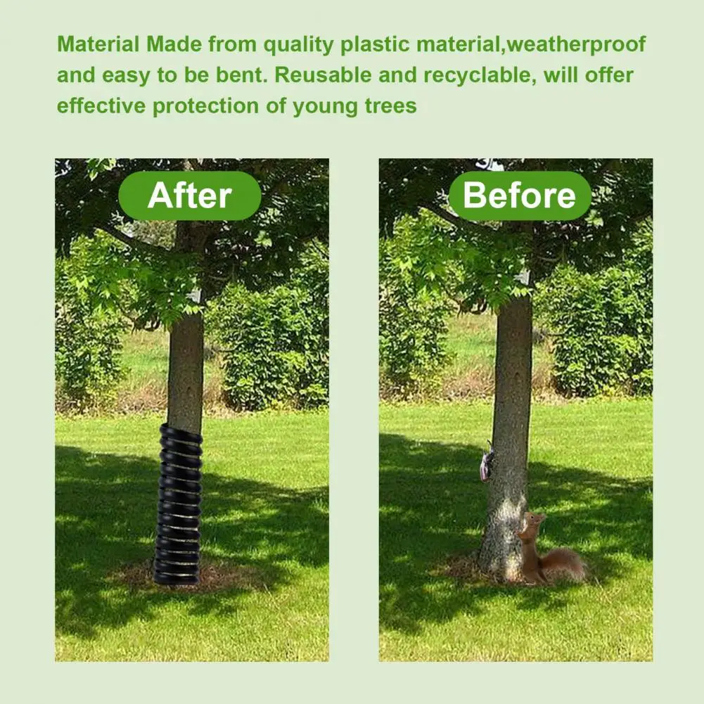 

Tree Bark Protector Reusable Plastic Spiral Tree Guards Protect Saplings from Weeds Harsh Weather Garden Flower Vegetable Plant