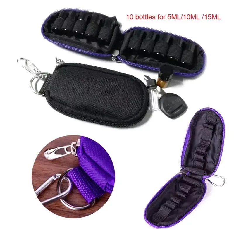 

10 Bottles Essential Oil Case Protects For 3ml Rollers Perfume Oil Essential Oils Bag Portable Travel Carrying Storage Bag