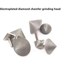 90 dregree electroplated diamond cone chamfer grinding head stone glass chamfering head 20 60mm cone