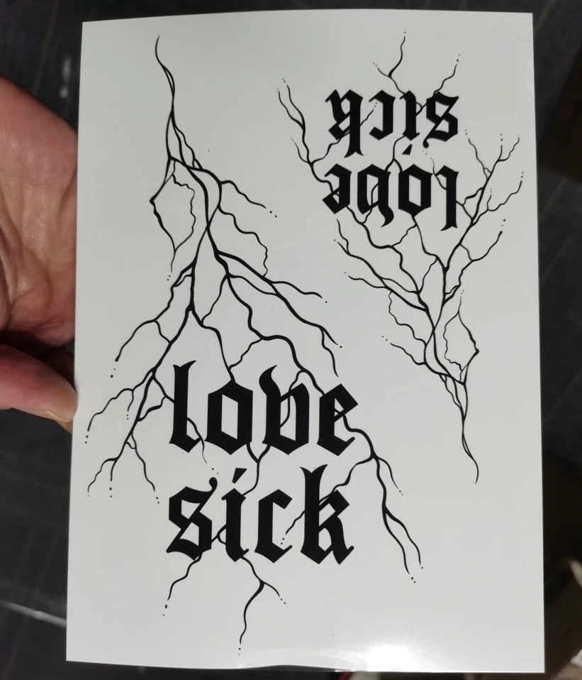 Водостойкая временная татуировка-наклейка сексуальная любовь на бедра больные