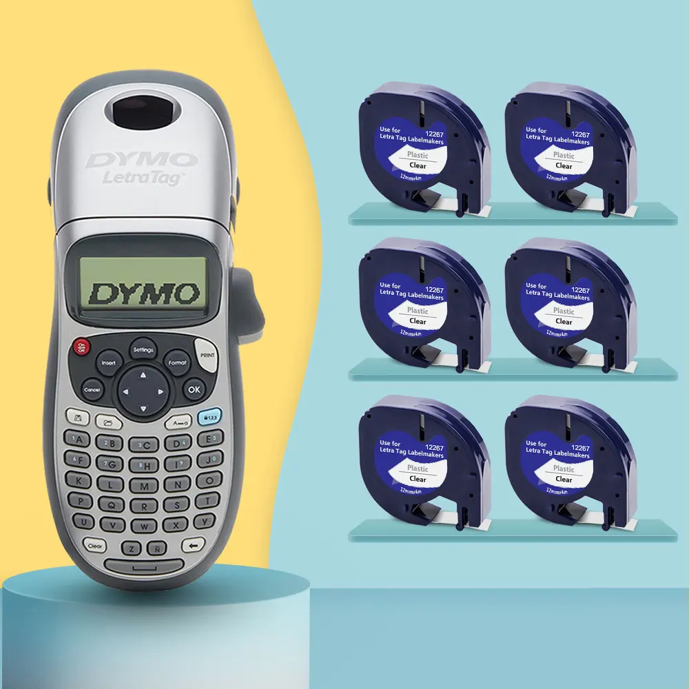 

Принтер для этикеток Dymo Letratag LT-100H этикеточная машина совместимая лента Dymo Letratag с 6PK 12267 этикеток для Dymo Letratag Maker
