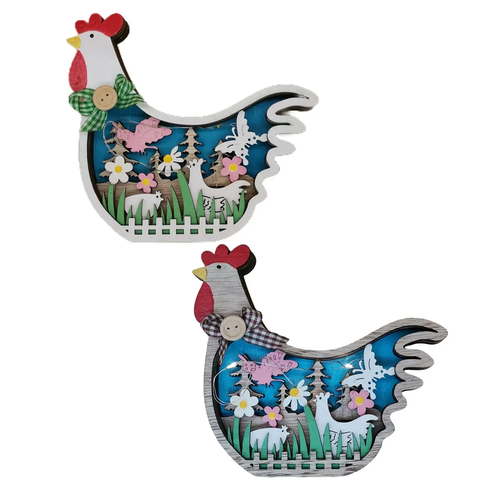 

Деревянсветодиодный светодиодная Пасхальная лампа для цыплят, милый ночник для детской комнаты, праздничное украшение