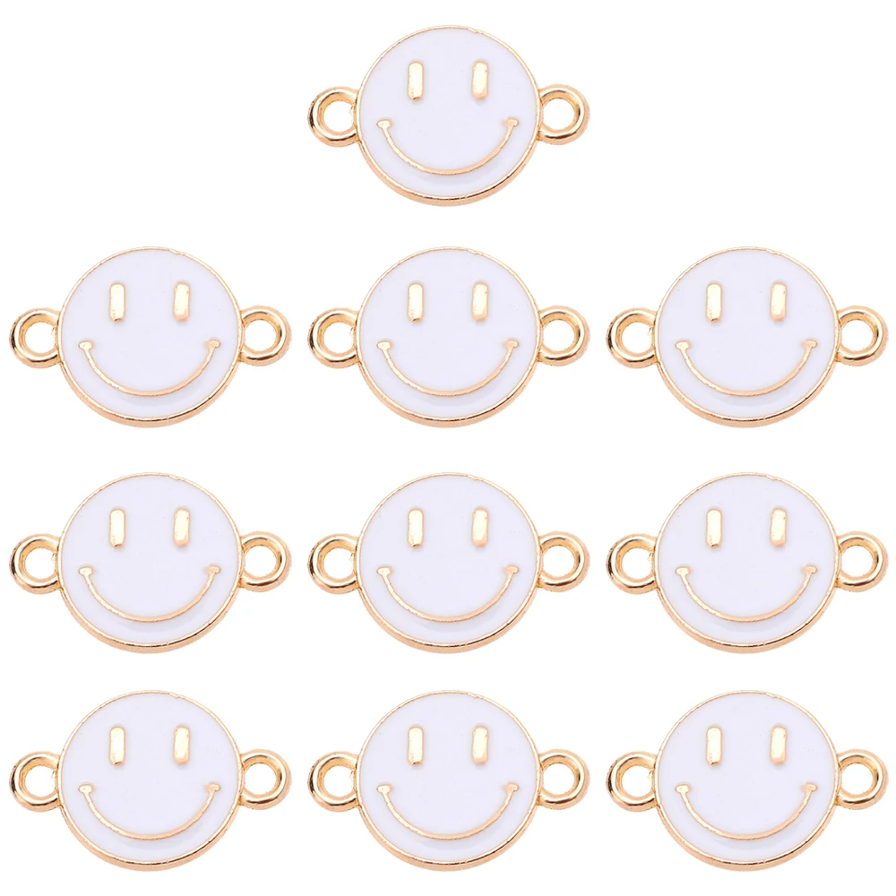 Модные дизайнерские полые эмалевые Подвески с улыбающимся лицом коннекторы для