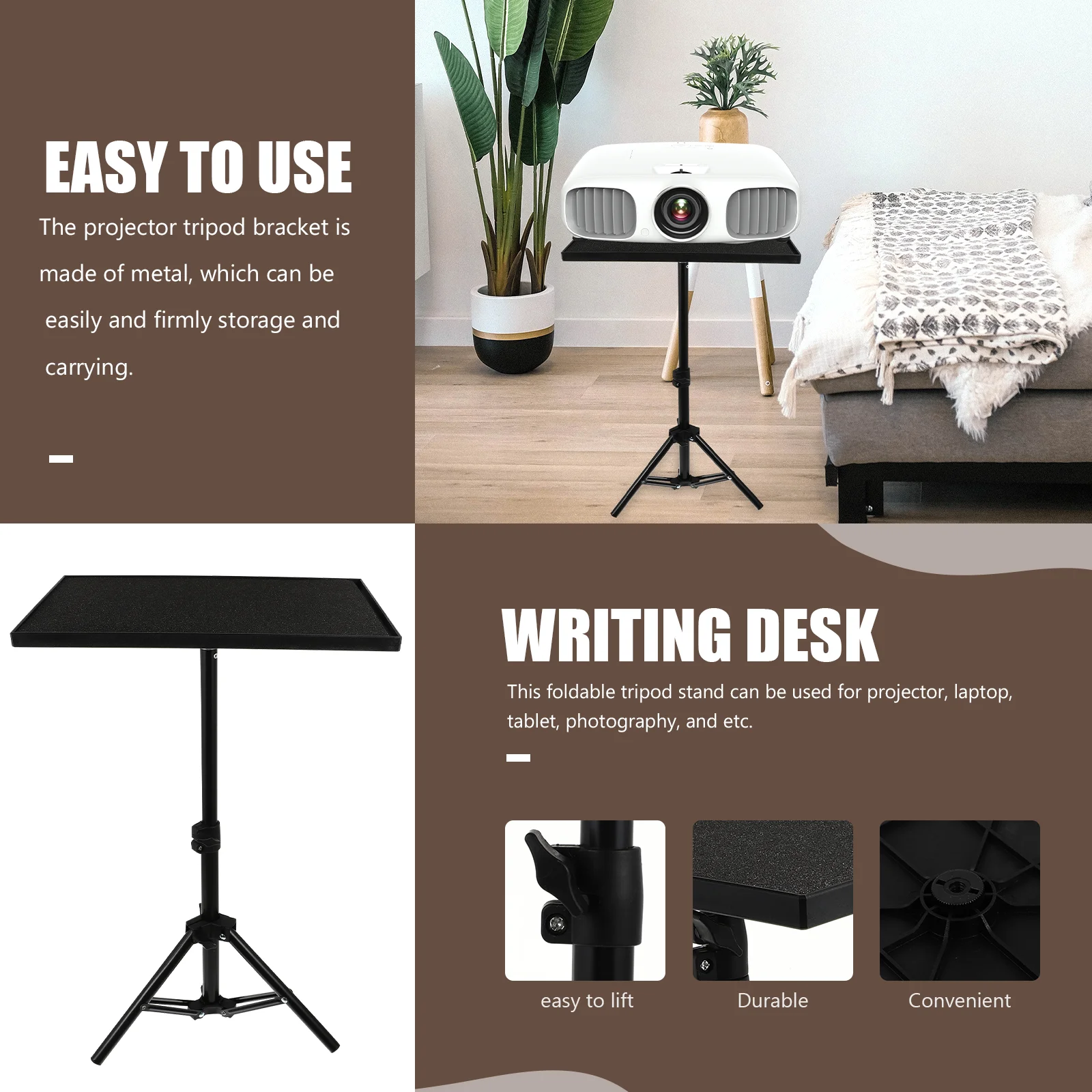 Складная полка кронштейн для проектора подставка книги микрофона штатива