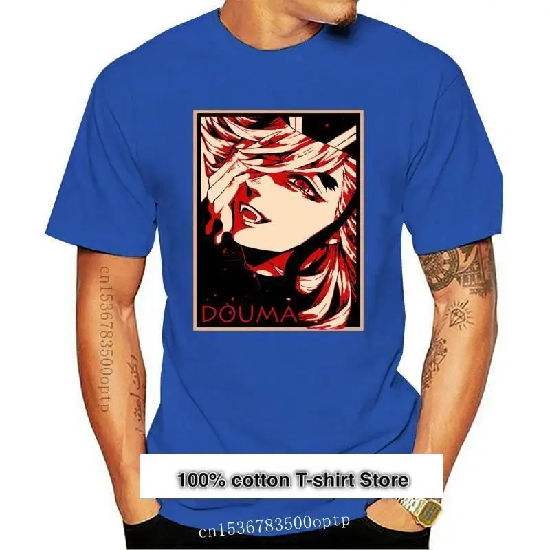 

Camiseta de Kimetsu No Yaiba Douma para hombre y mujer, Camisa de algodón, camisetas de Anime, ropa de Street Harajuku, nueva