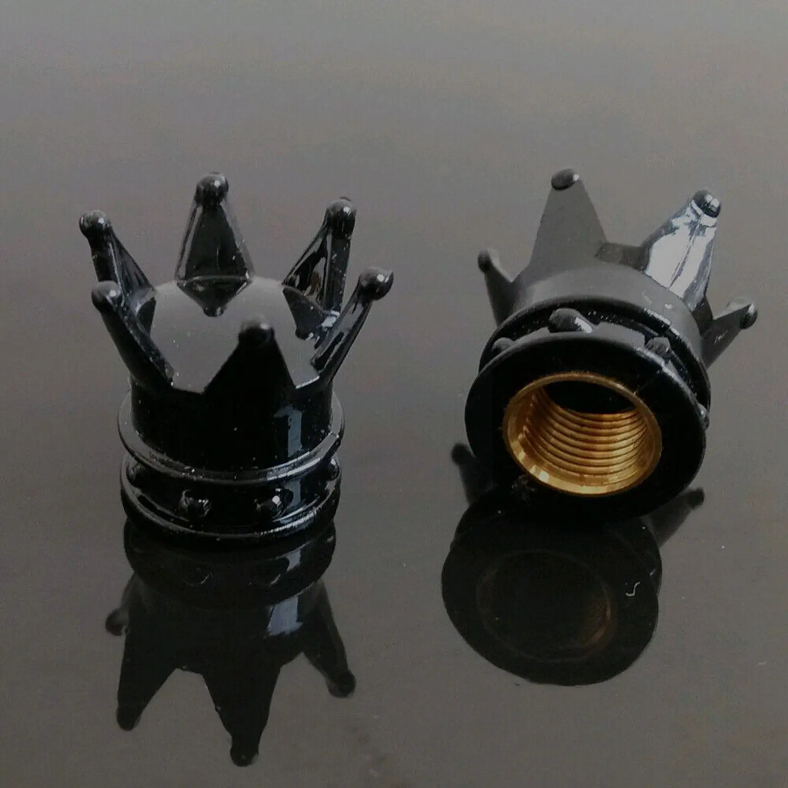 

Wheel Tire Caps Cover Silver Crown Black Diamond Truck Motorcycle Bicycle Cover Tyre Stem Caps Air Car Dust J0h2