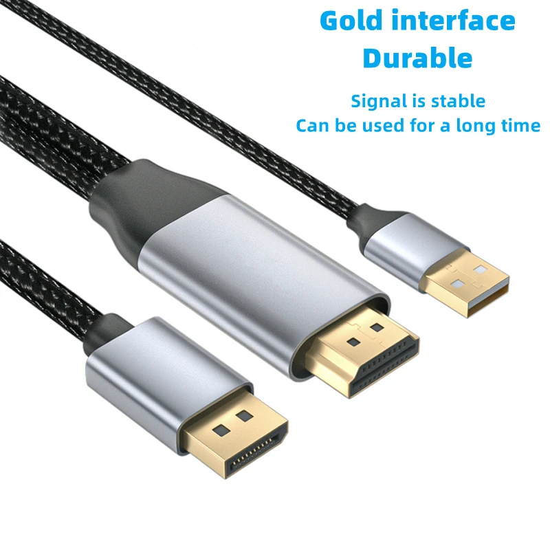 4K 60 Гц HDMI-совместимый к порту дисплея адаптер преобразователь кабель HD