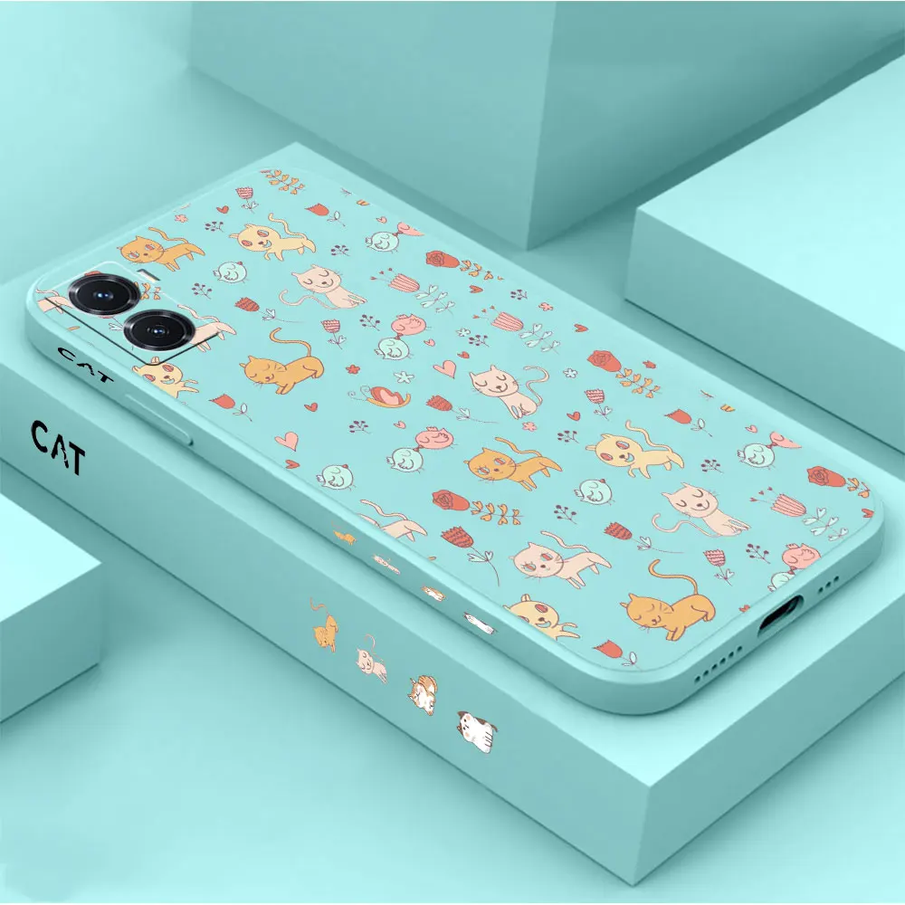 

A group of playing cats Case For VIVO Y93 Y85 Y83 Y77 Y77E Y76S Y73S Y71T Y66 Y55S Y53S Y52S Y51S Y50 Y35 Y33S Y31 Y30 Z6 Cover