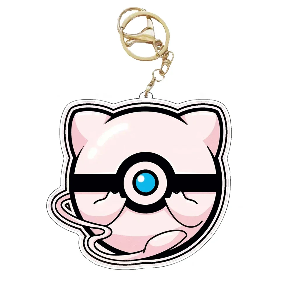 Аниме Pokemon Poké Ball Jigglypuff Lucario Kyogre Mewtwo Groudon Mew Rayquaza Snorlax акриловый брелок для ключей