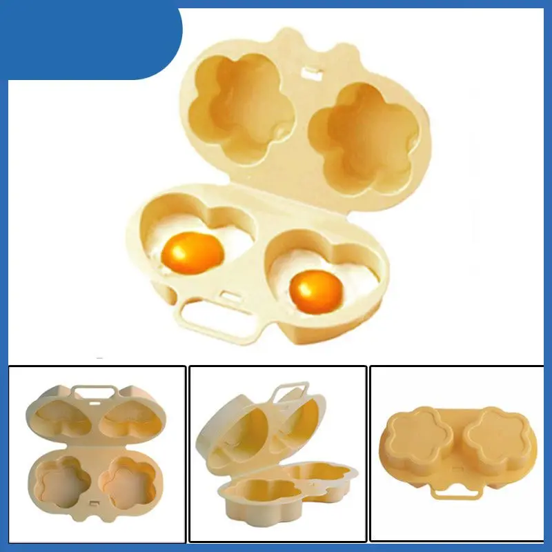 

Flower & Heart Shaped Microwave Egg Cooking Molds Egg Steamer Perfect for English Muffin, Egg Sandwich