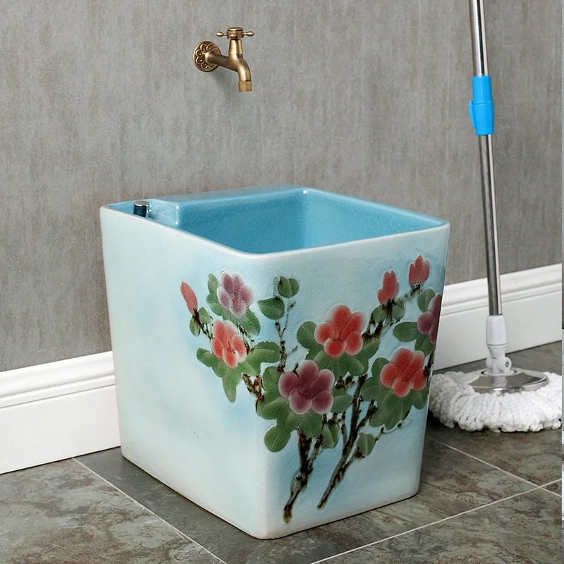 

The product can be customized.Ceramic mop sink, mop sink, balcony, bathroom, small mop basin, floor mounted household