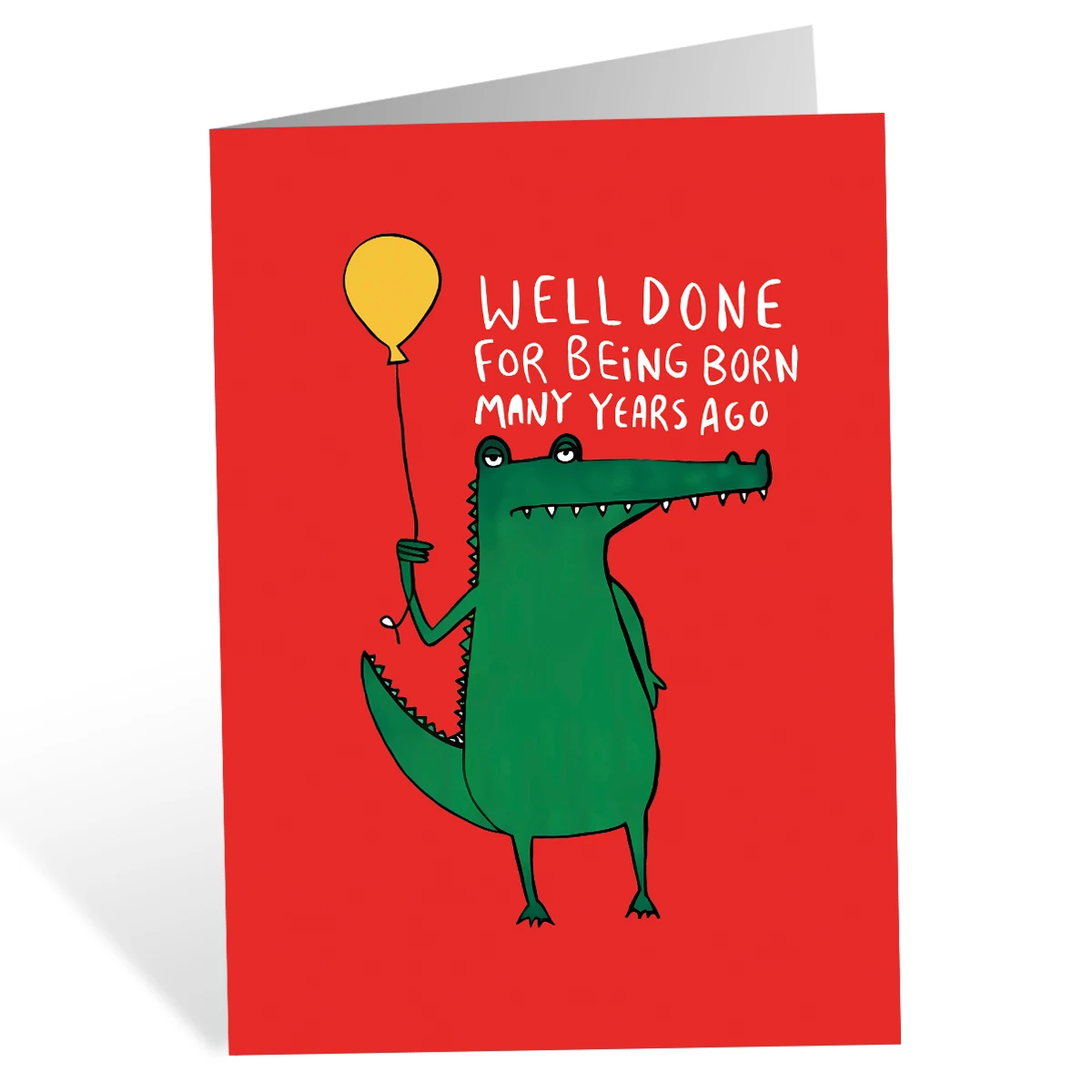 Открытка на день рождения из крокодиловой кожи 1 шт. складная забавная мультяшная