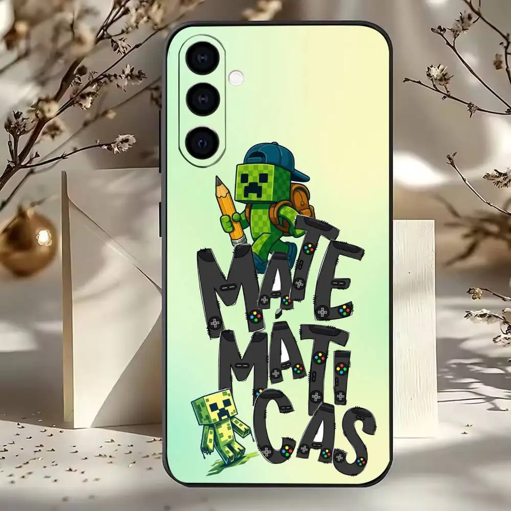 Фото Чехол для телефона Y-Green P-Pixel M-Monster C-Creeper для Samsung Galaxy A20, A21s, A22, A31, A32, A52, A53, A72, 73, A80, мягкий черный чехол №2