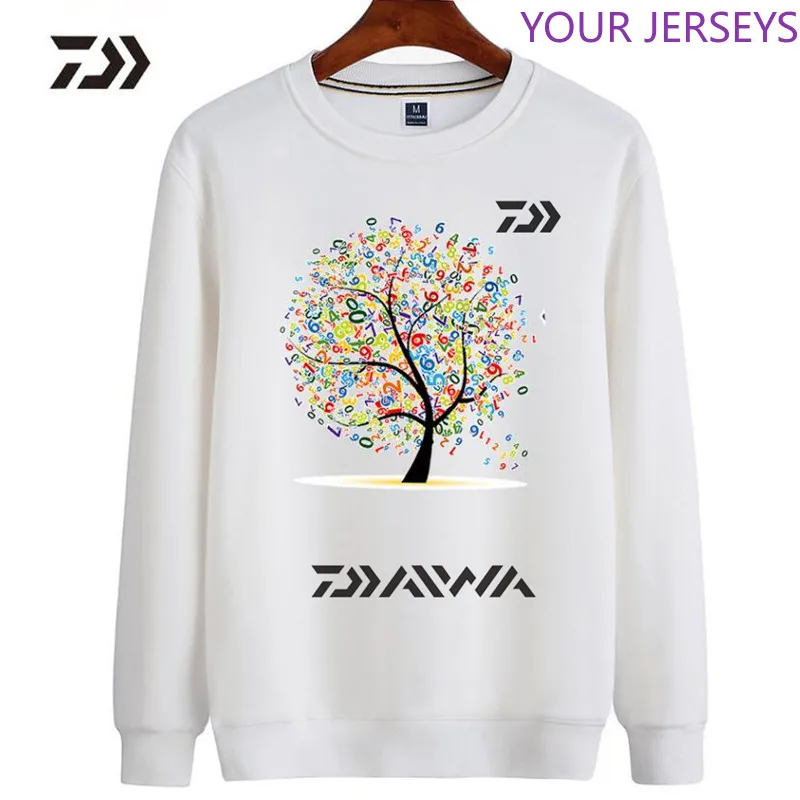 

2021 New DAIWA Men Spring Autumn Fishing Jackets Winter Fleece Outdoor Fishing Clothing Hoodies Printing Fishing Clothes DAIWA