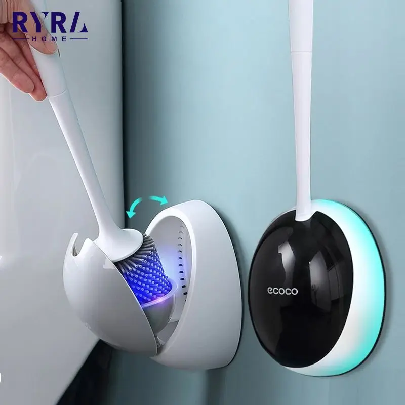 

Clean Silicone Toilet Brush For WC Accessories Drainable Toilet Brush Wall-Mounted Cleaning Tools Home Bathroom Accessories Sets