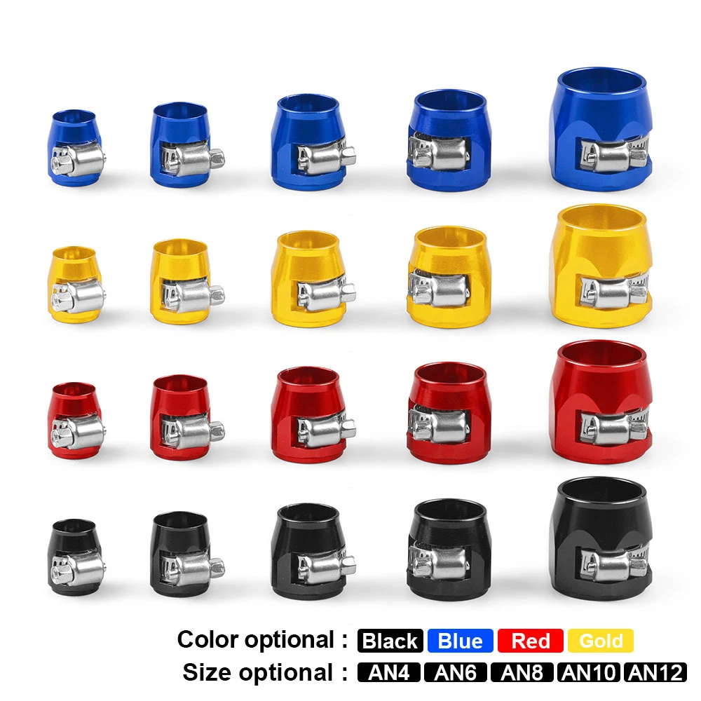 

Hex Car Hose Finisher Flexible Rubber Pipe Clamp Band Adapter for Oil Fuel Water Tube Fuel Pipe Water Hose Fitting Clamp