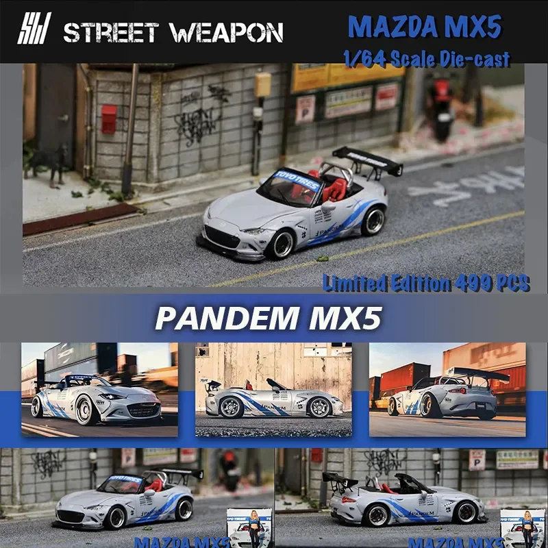 

SW In Stock 1:64 Pandem MX5 Miata SEMA Show Diecast Diorama Car Model Collection Miniature Carros Toys Street Weapon