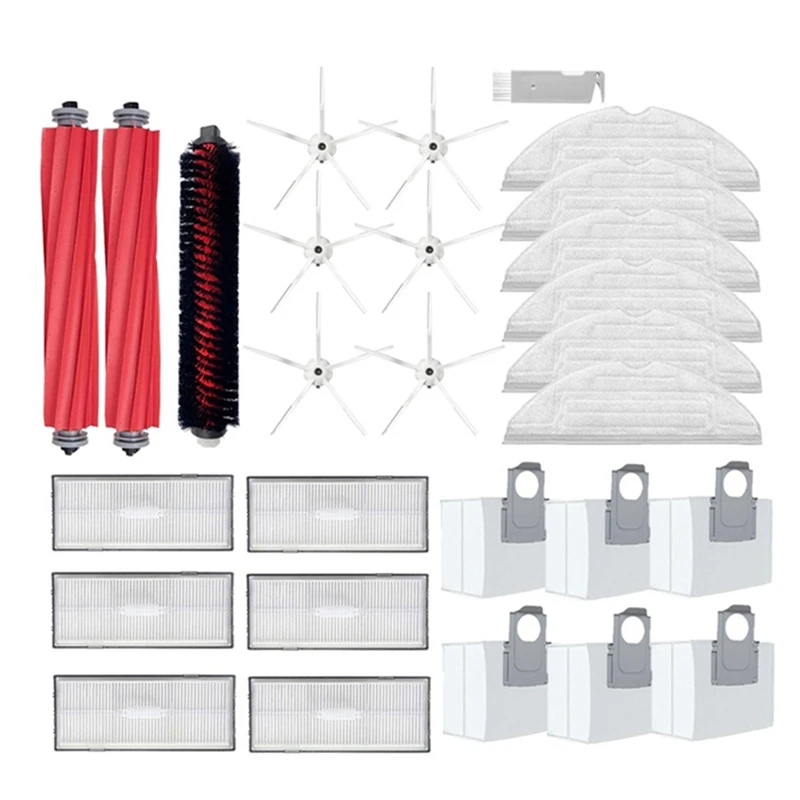

For Roborock S7 Maxv Plus S7 Maxv Ultra G10S Pro Hepa Filter Dust Bag Cleaning Rolling Brush Main Side Brush Parts