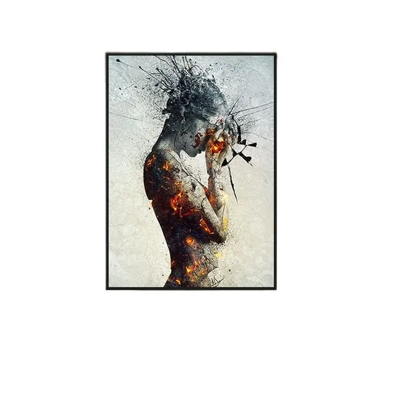 

Modern Creative Canvas Painting Broken Woman Statue Art Print Poster Scandinavian Decor Wall Painting for Living Room Decoration
