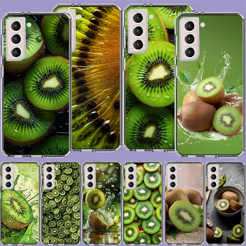 Фото Чехол для телефона Summer Fruit Kiwi для Samsung S24 S25Edge Galaxy S22 S25 Ultra S21 S23 FE S20 S10 Plus S10E Cover Shell Coque Clear S №1