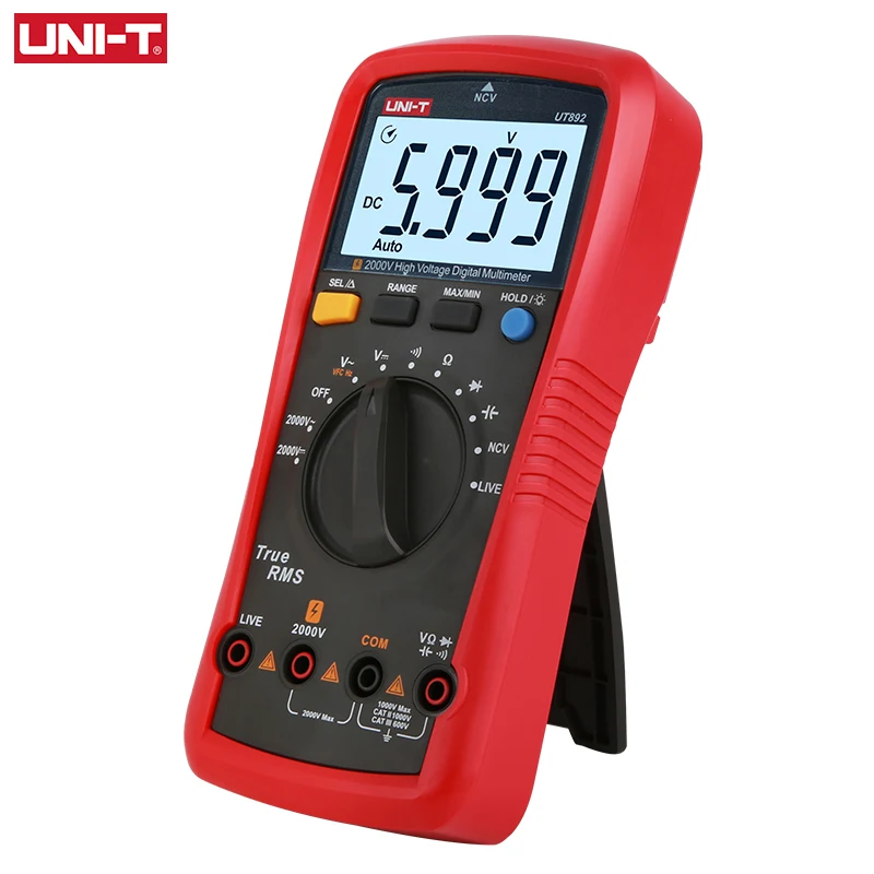 Фото Цифровой мультиметр высокого напряжения UNI-T UT892 2000 в для шахтного вольтметра постоянного и переменного тока, истинное среднеквадратичное з... №4