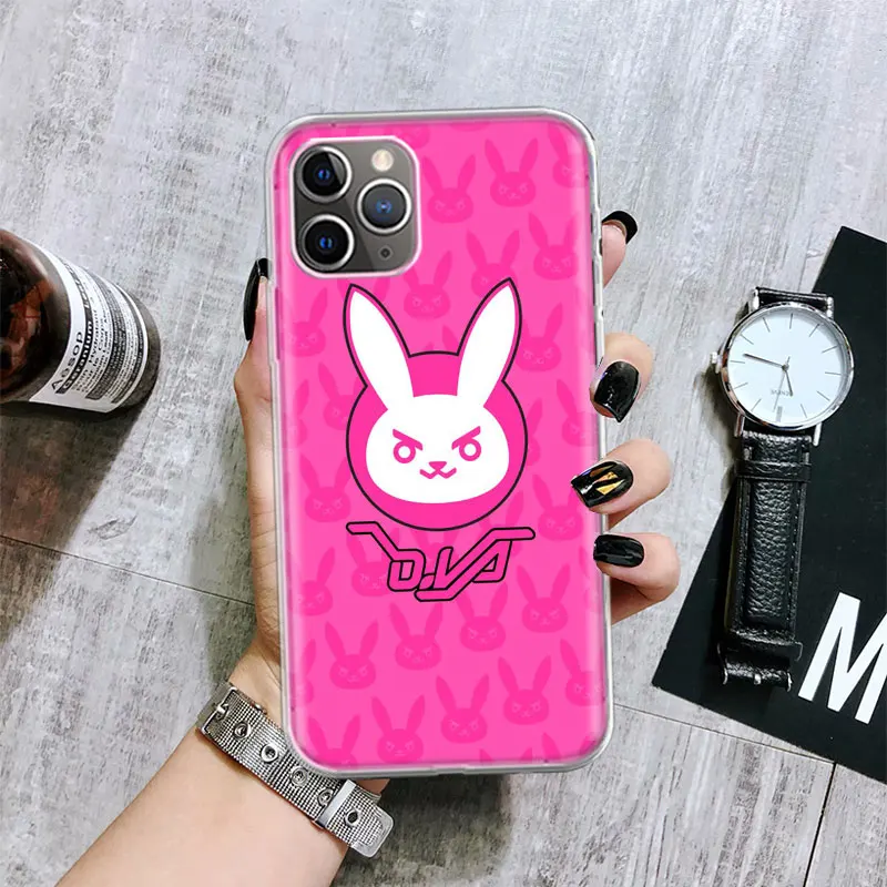 Game O-Overwatchs-DVA Transparent Soft Phone Case for iPhone 14 13 12 11 Pro Max 7 Plus Apple XS XR X SE 8 6 + 6S 5 5S Mini Shel images - 6