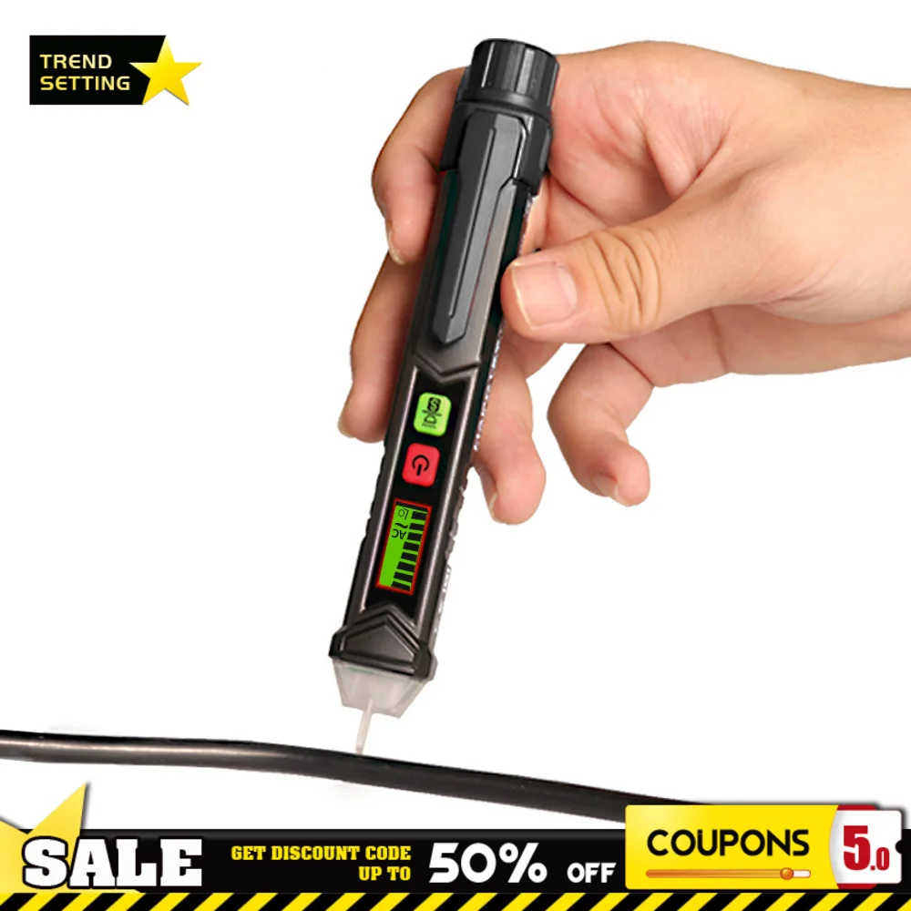 

Digital AC/DC Non-contact Voltage Detector Smart Tester Pen Meter Current Electric Sensor 12~1000V Test Pencil