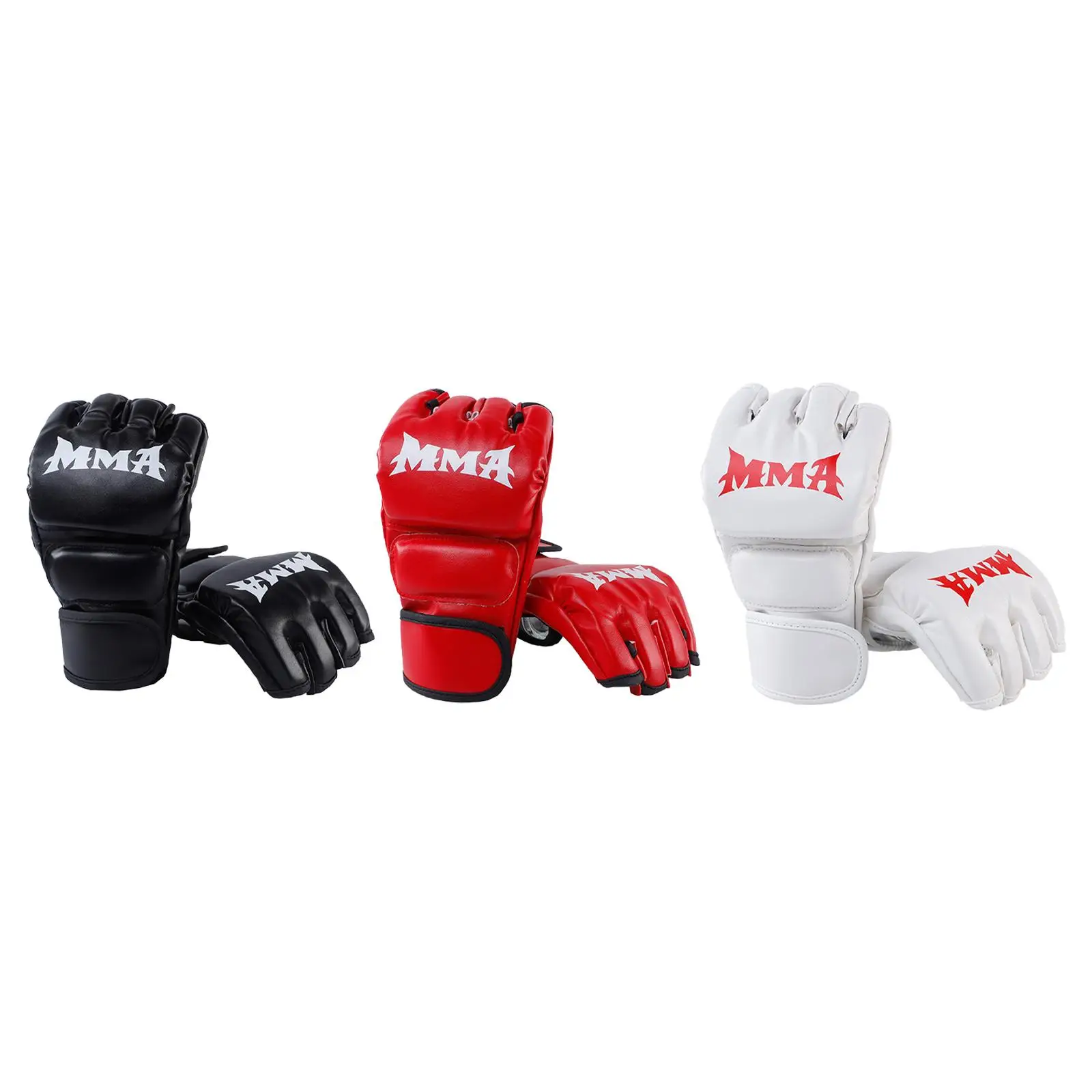 

Mma Gloves Half Finger Fight Training Mitts Martial Arts Bag Gloves Boxing Gloves for Grappling Sparring Muay Thai Adult Unisex