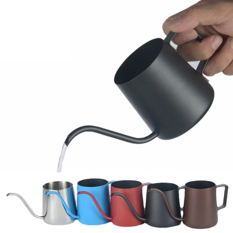

Hand Washing Pot Non-stick Coating Food Grade Stainless Steel Gooseneck Drip Kettle Manual Brewing Pot Fine Mouth Coffee Tea Pot