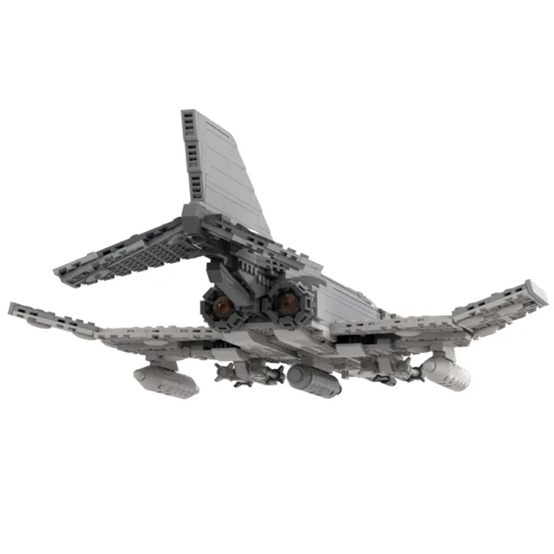 Moc строительные кирпичи военная модель F-4J Phantom II темно-синий истребитель