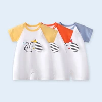2022 summer newborn baby romper kid cotton short sleeves outfit boy girl soft clothes set