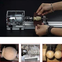 12 24v mini lathe machine tools lathe standard set diy woodworking buddha pearl grinding polishing mini beads machine
