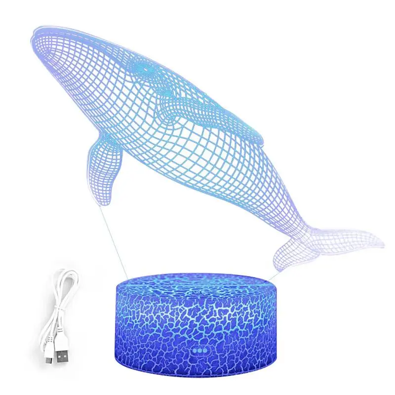 

Whale Night Light 3D Creative Design Compact And Portable Environmental Protection Gifts For Children Gift For Boys Girls Room