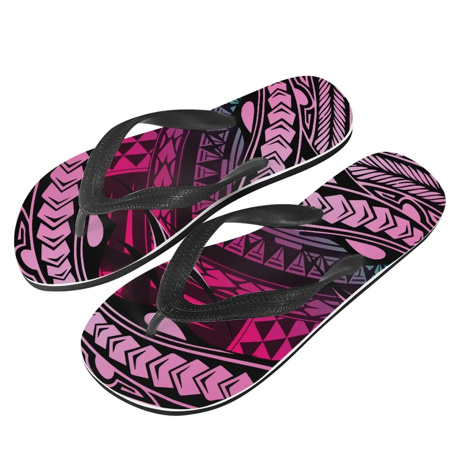 Мужские летние пляжные тапочки полинезийские племенные Гавайские тапки с