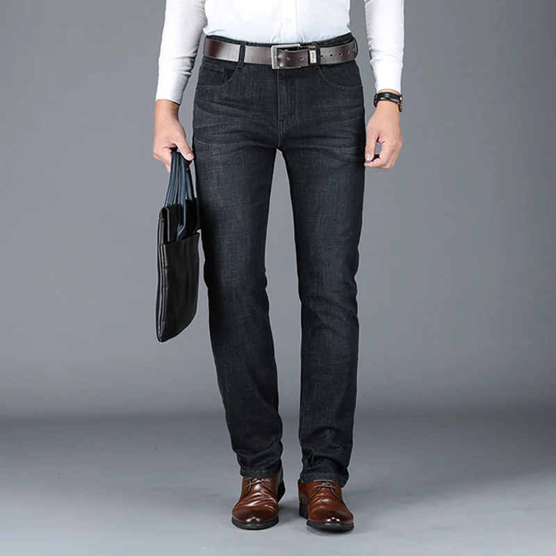 

Джинсы мужские прямые однотонные, на осень/зиму