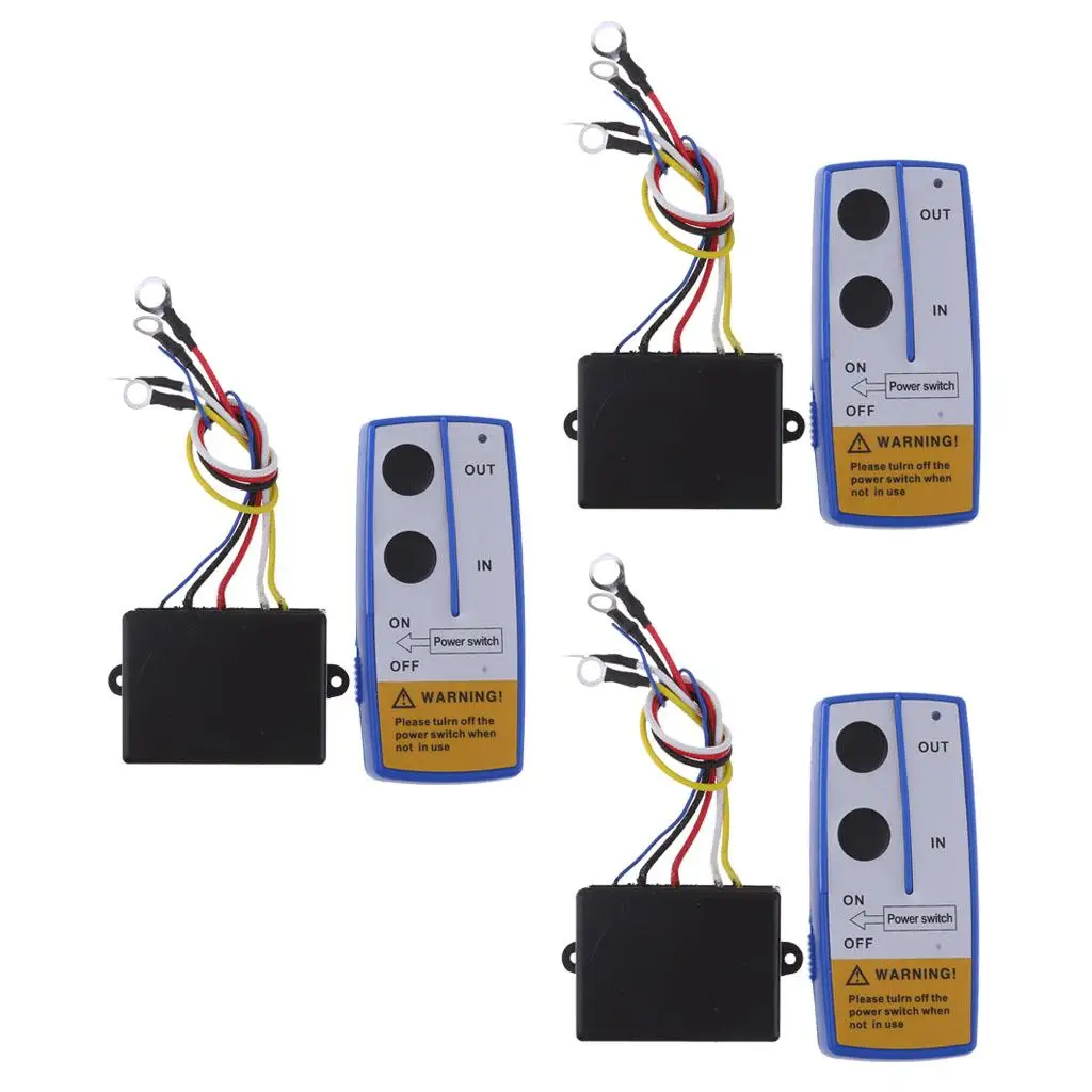 

3pcs ATV Wireless Winch Remote Control Kit Handset Switch 12V Waterproof 50Ft Winch Remote Control for ATV UTV