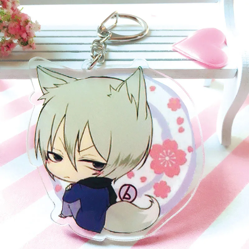 Брелок для ключей в японском стиле из искусственной кожи акриловый мультяшный