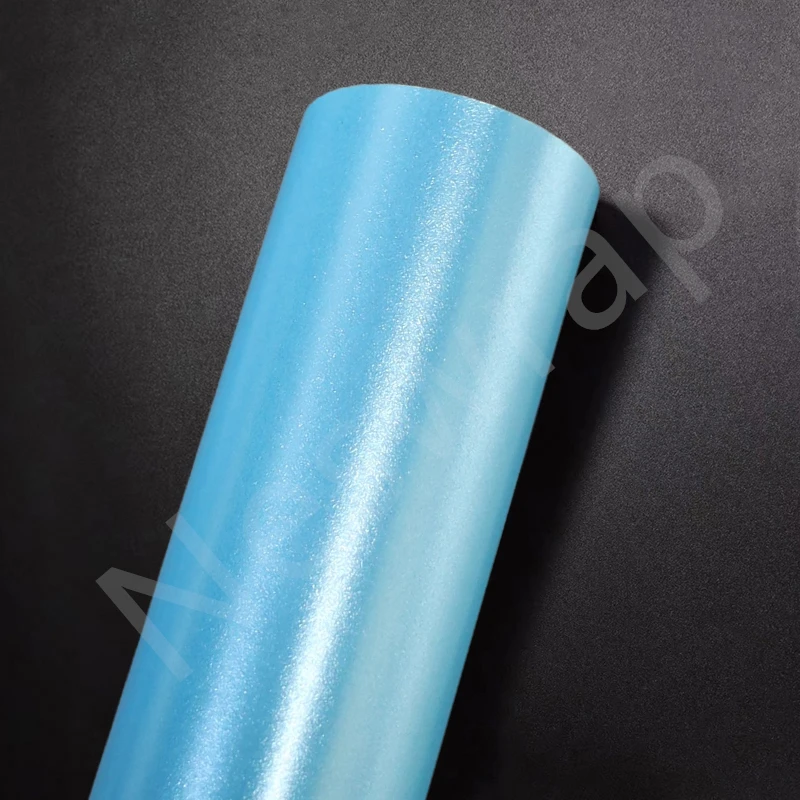 

Премиум жемчужная металлическая небесно-голубая виниловая пленка, жемчужная металлическая светло-голубая виниловая пленка для обертывания воздуха для автомобиля, гарантия качества