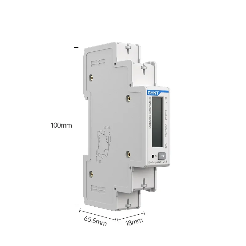 CHINT DDSU666-G Однофазный счетчик на DIN-рейку с ЖК-дисплеем Интеллектуальный мощности