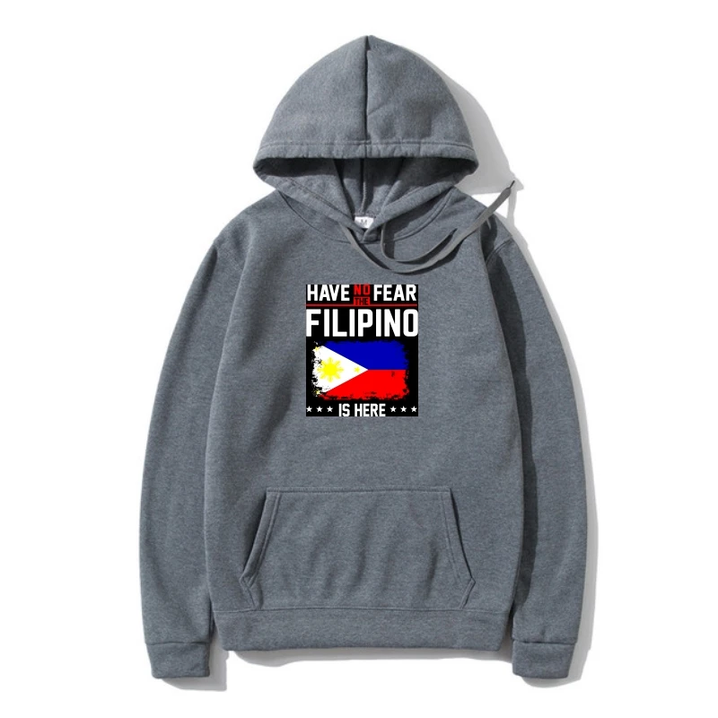 

Funny Men Outerwear Women novelty SweatSweatshir Philippines Flag Hoody Have no Fear Filipino Pride Outerwear