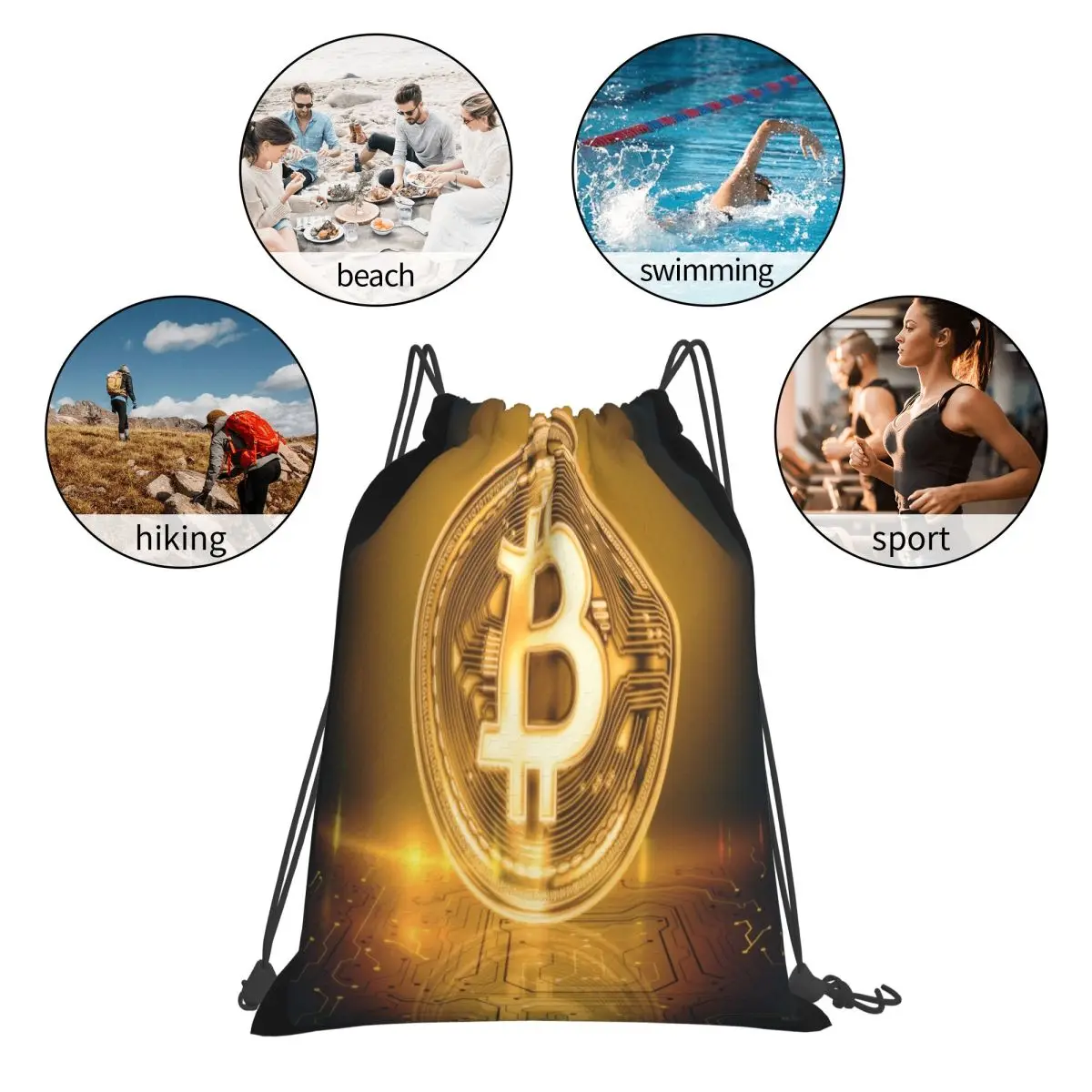 Рисунок 4 - Рюкзак унисекс на шнурке с логотипом биткоина