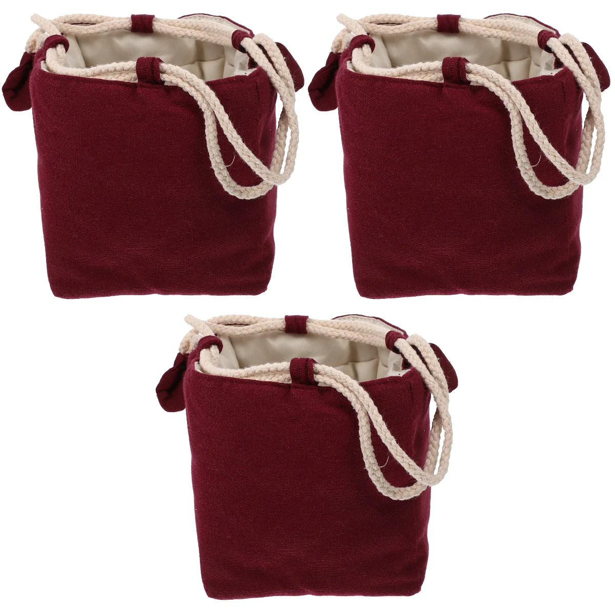 

3pcs Travel Tea Holder Bag Wear-resistant Teacup Bag Teaware Bag Practical Tea Set Bag