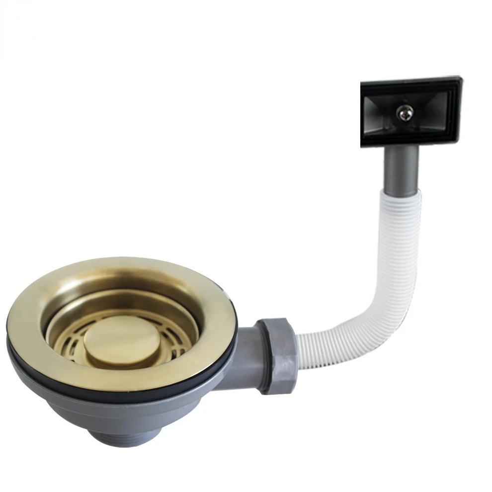 

Sink 114 Steel Ball Bowl Body Gold Plated Tuhao Falling PVD with Overflow