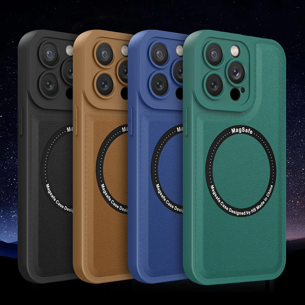 

Leather Soft Case For Iphone 14 Pro Cases Magsafe Magnetic Funda Iphone 14 Pro Max 13 11 12 XR X Xs 7 8 Plus SE 2022 Cover Capa