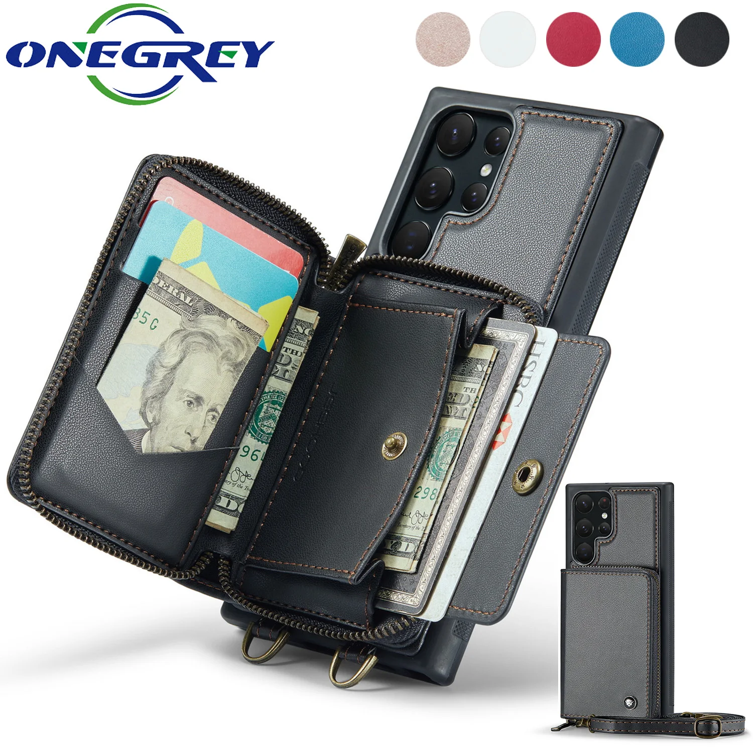 

Кожаный чехол для телефона Samsung Galaxy S22 S21 Plus, ультрароскошный Чехол-кошелек с ремешком и отделениями для карт, Магнитный чехол-подставка