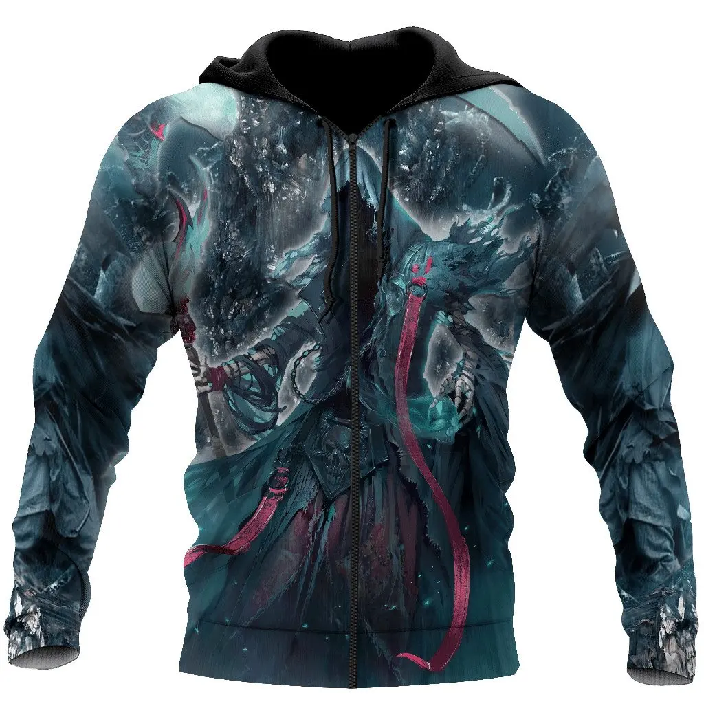 

Beautiful skull tattoo 3D full body print unisex luxury hoodie men sweatshirt zipper pullover casual jacket sportswear 40