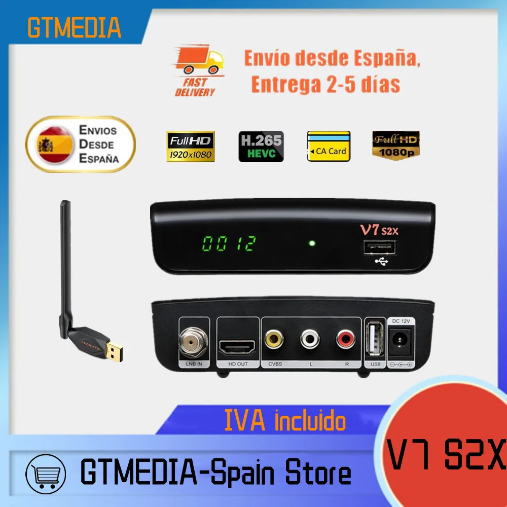 

Горячая Распродажа спутниковый ТВ приемник GTMEDIA V7S2X 1080P HD поддерживает CS и IKS DVB-S/S2/S2X декодер интернет USB Wifi tv box