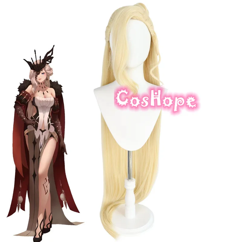 Genshin Impact La Signora Косплей 120 см длинный светильник-золотой парик косплей аниме