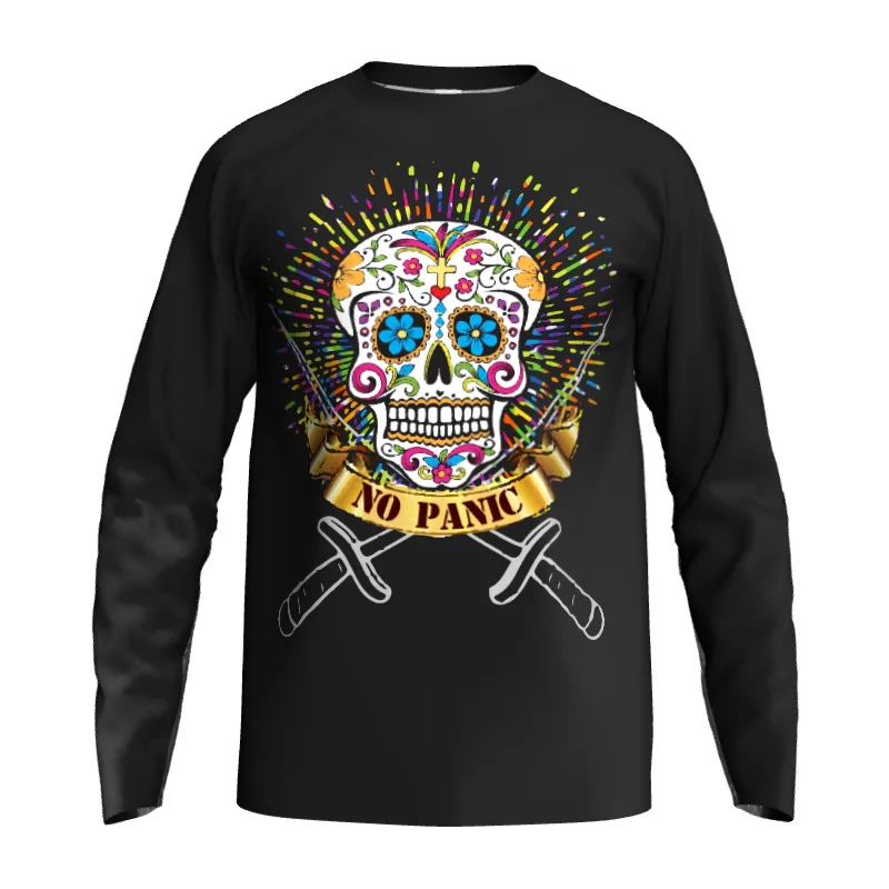 

Outdoor Long Motocross Downhill Skull Ghost Shirt MTB Cycling Jerseys Mountain Bike Offroad Dry Breathable Sport Bicycle Tops